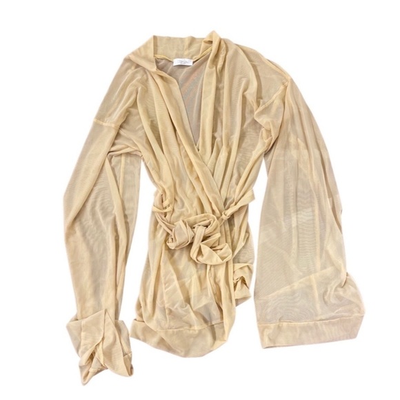 🤩💫host Pick💫 Laina Rauma SET small belted kimono & pants sheer yellow banana - Picture 13 of 16